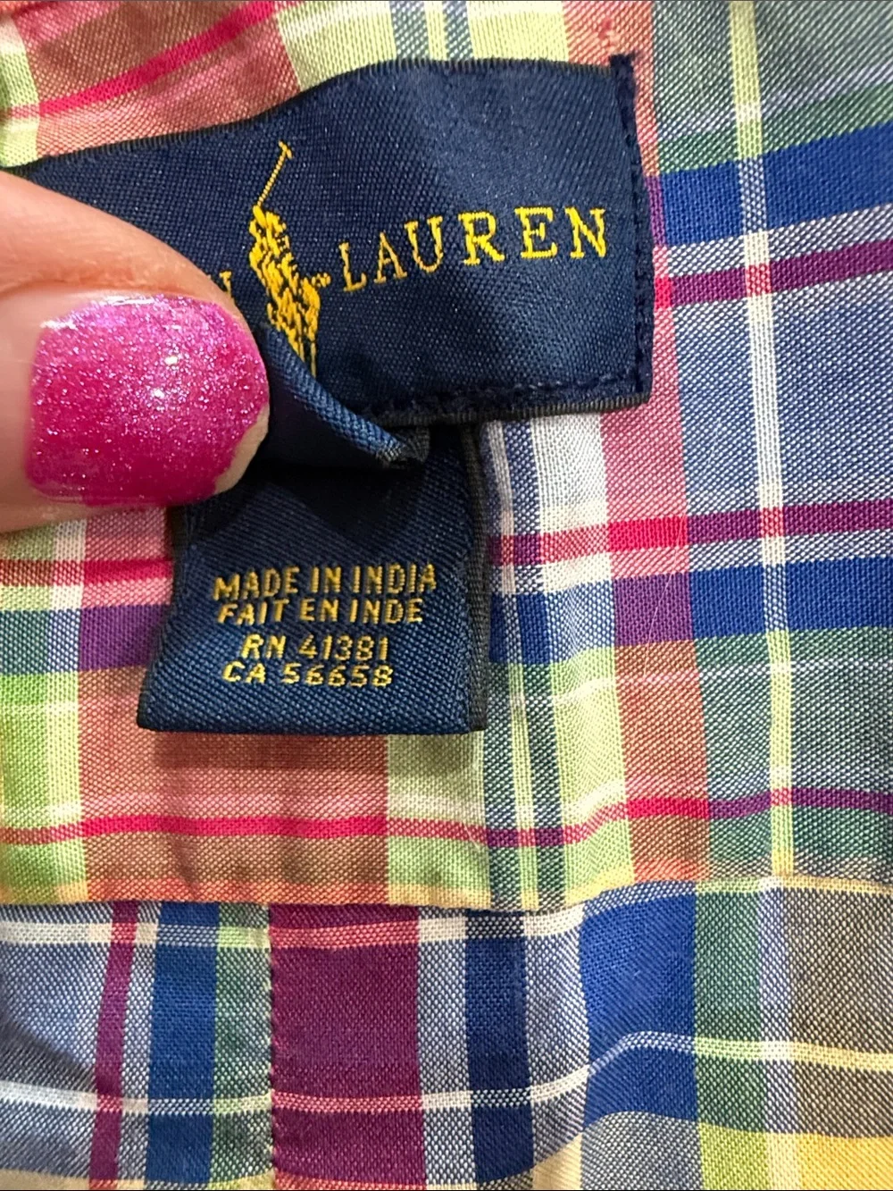 Polo Ralph Lauren Toddler Boys Multicolor Madras Plaid Button Down Shirt 3T